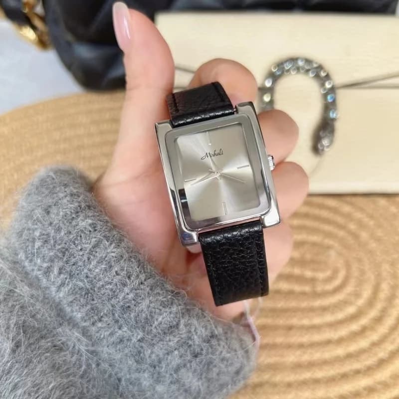 Mishali M21026 Black Belt Silver Face