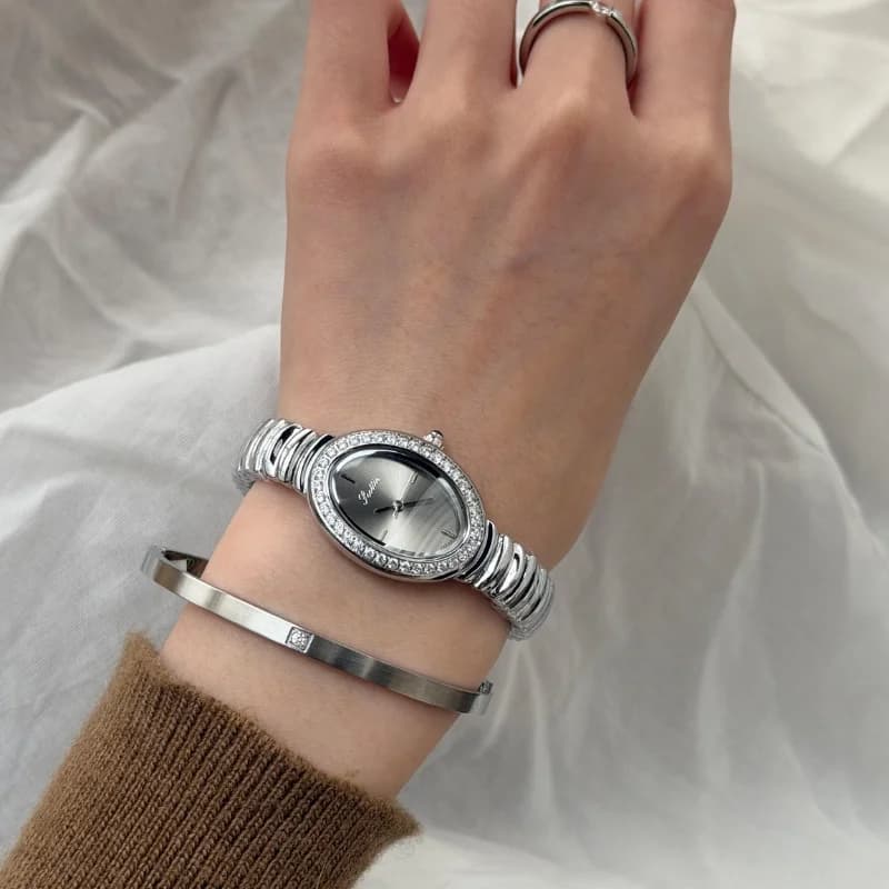 Scottie 9893C- Silver Bracelet Gray Face