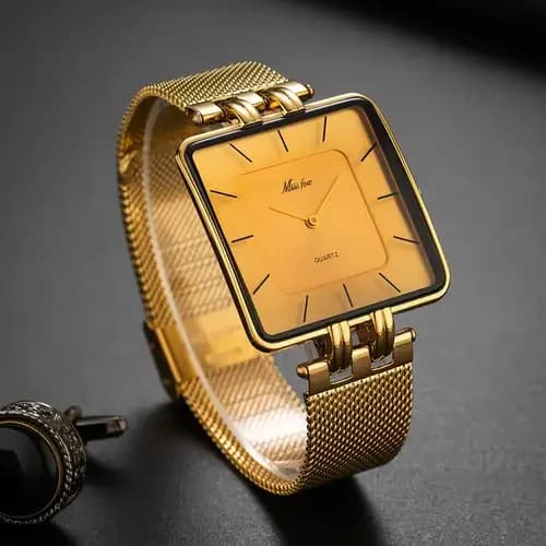 Miss Fox 2176P- Golden Mesh Belt Orange Face